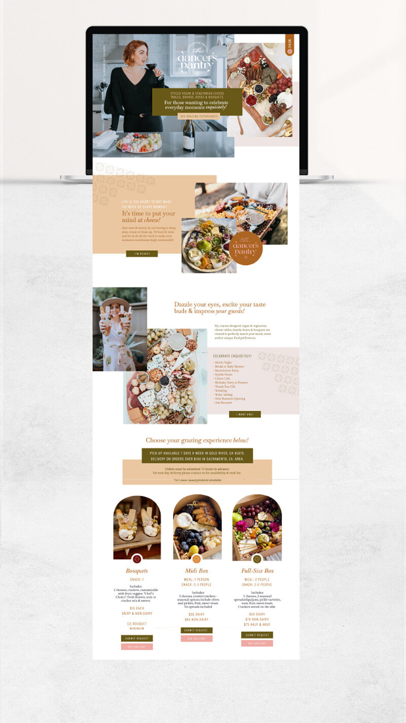 Website Redesigh The Dancers Pantry Cheese Boards