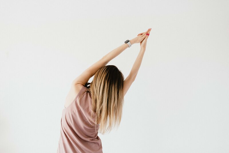 A musician stretching for injury prevention.