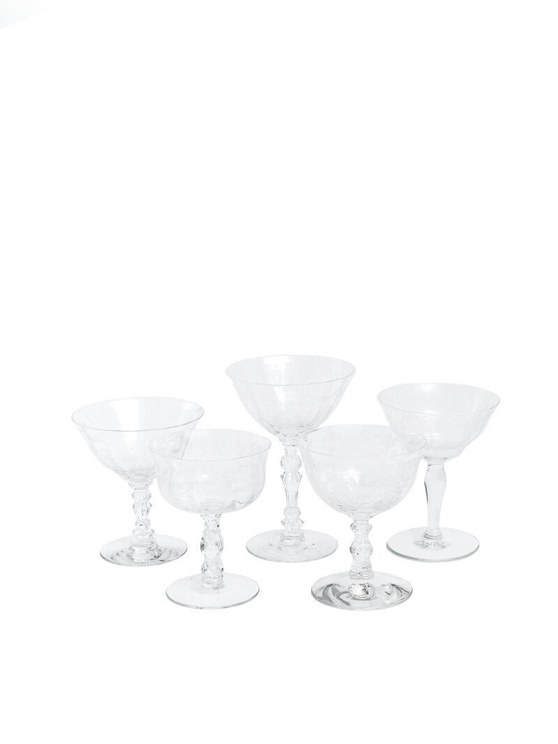 Vintage Etched Coupes - White