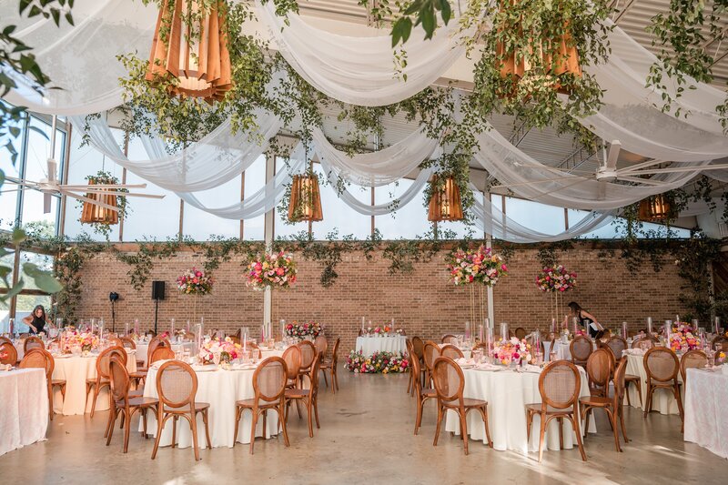 The Farmstead at Barr Mansion reception layout planned by Bianca Nichole and Co