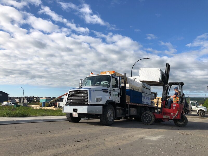 Paul O unloading Truck