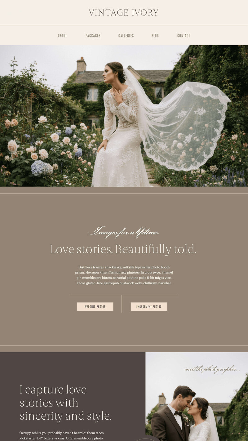 kimberly showit website template homepage design for coachhes and course creators