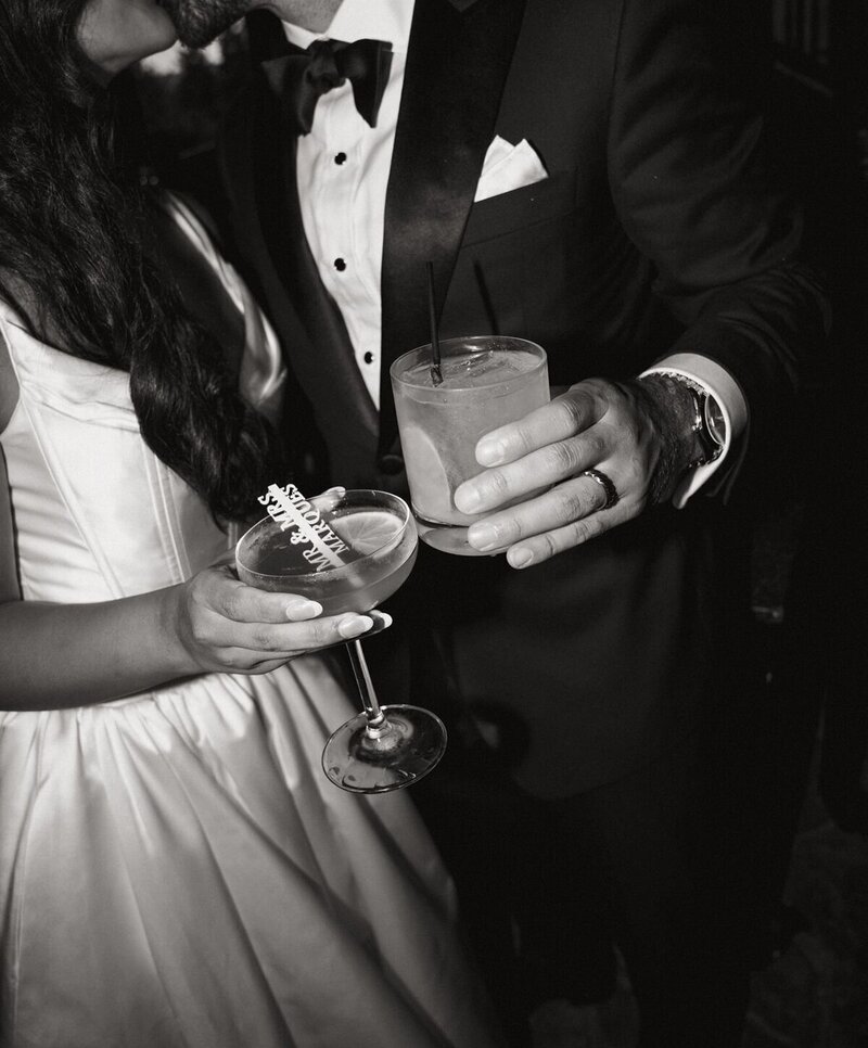 toast between bride and groom