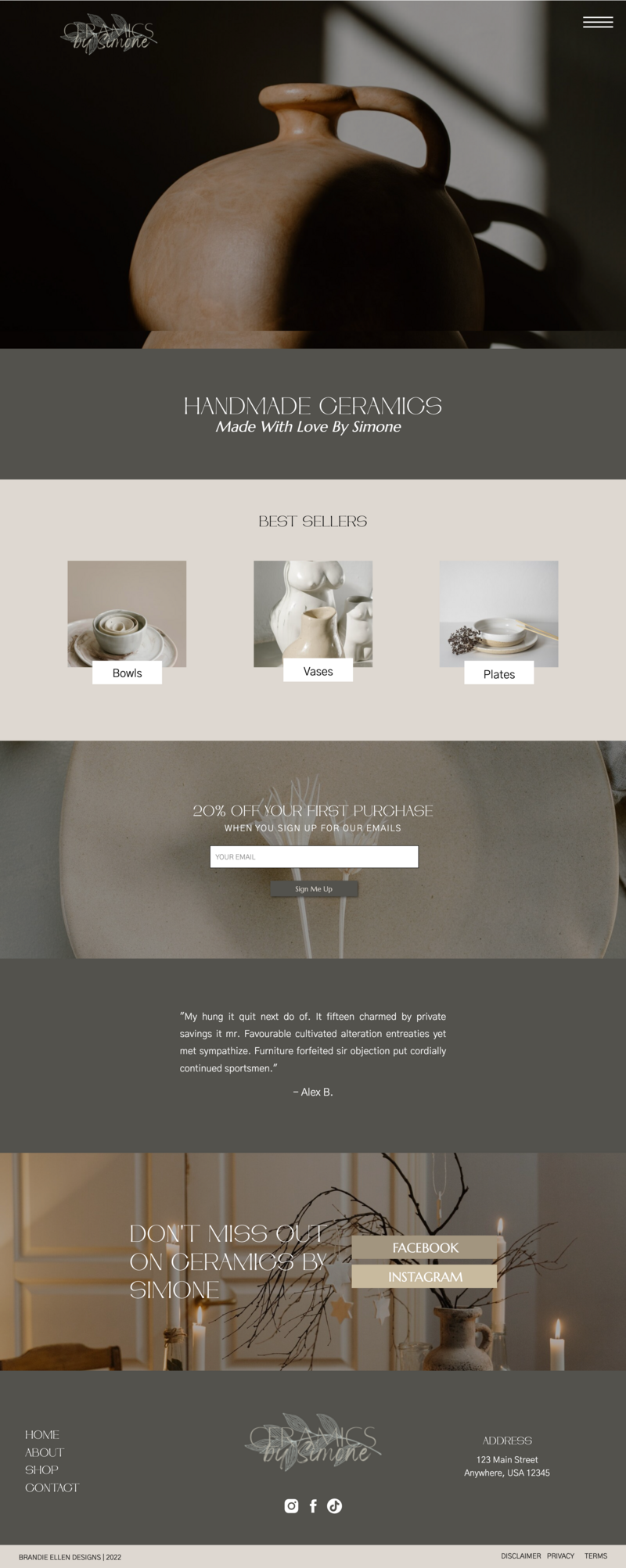 Ceramics Template Home Page