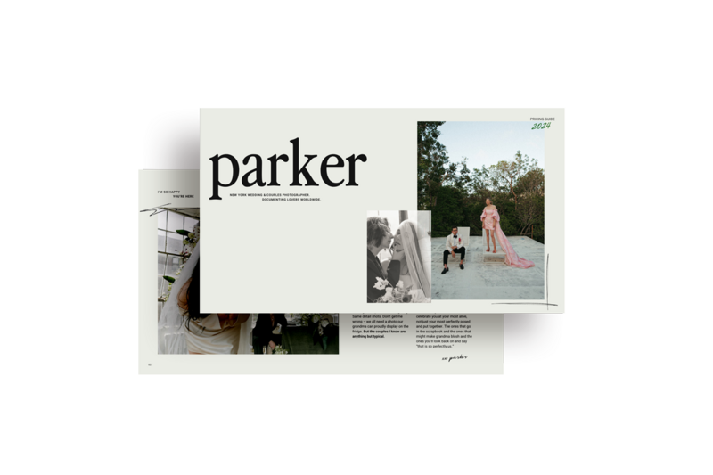 parker pricing guide mockup