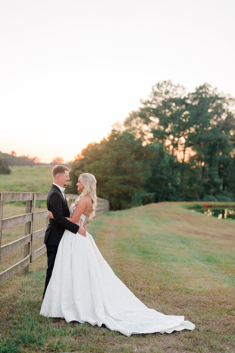 Bride and Groom in the New Orleans Garden district on their wedding day