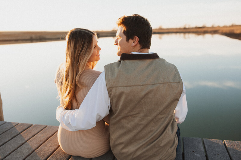 Western couple session, by the water in Hico Texas. 