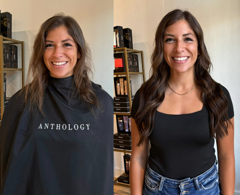 Invisible beaded roe extensions for fuller, natural-looking hair near Appleton Wisconsin