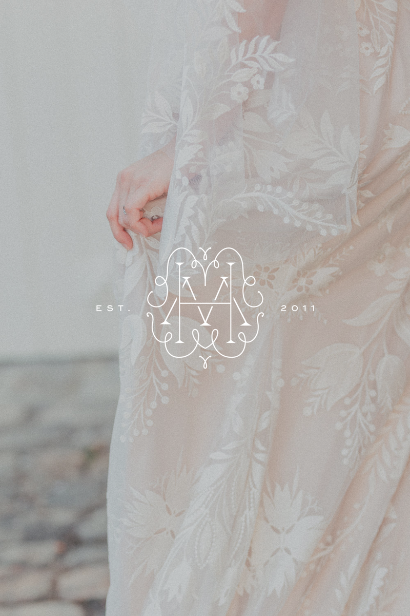 Emblem for wedding dress for premium branding project