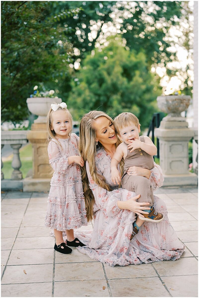 mom with her little kids Atlanta Family Photographer