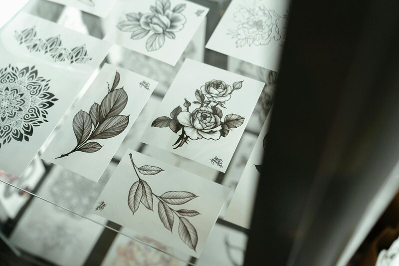 Flower tattoo drawings