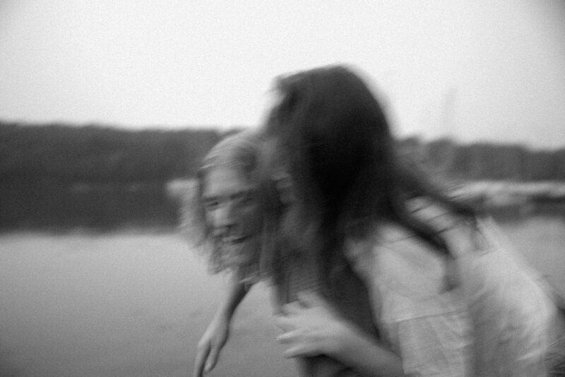 Artistic black and white photo of couple in love taken in Nashville, TN.