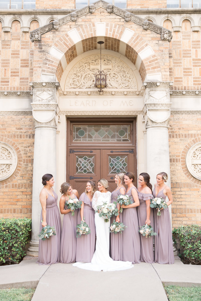 Mauve bridesmaids dresses