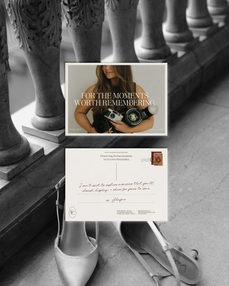A custom monogram logo for a couples and wedding photographer.