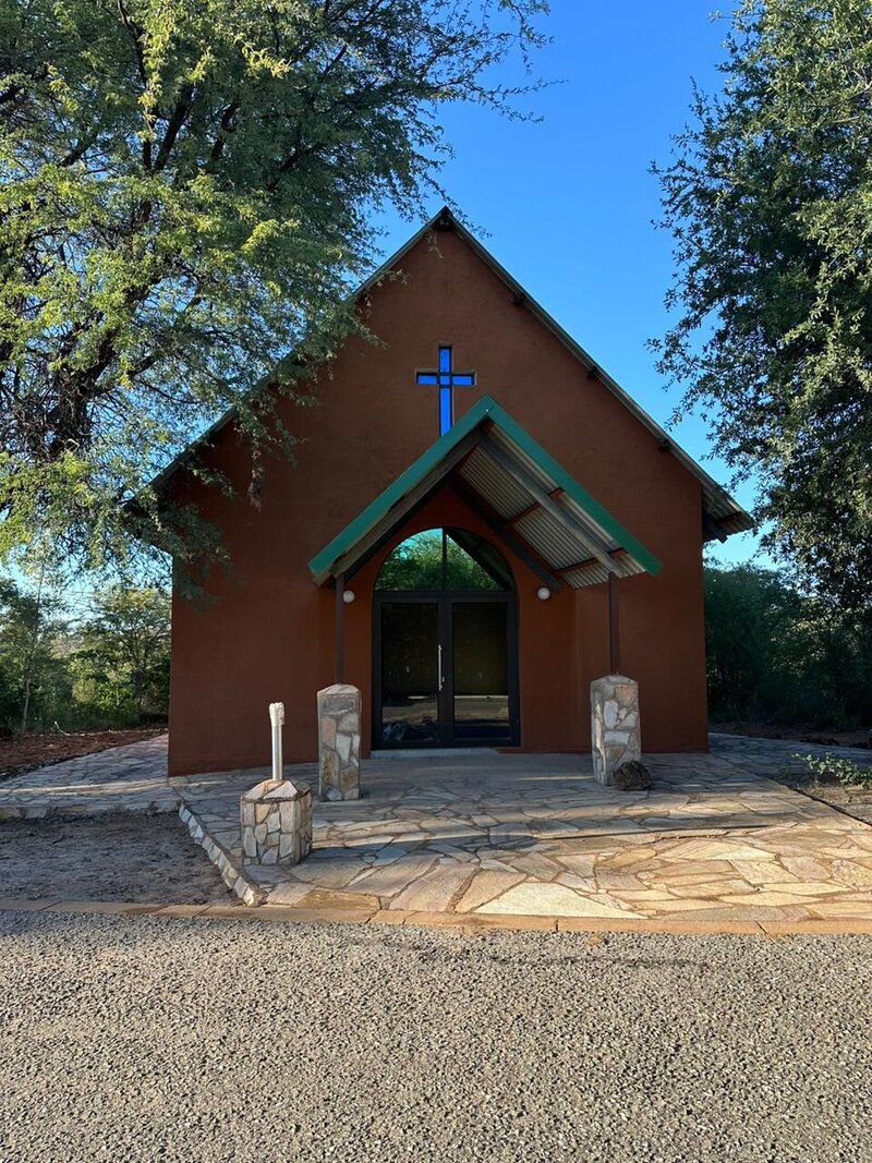 Red chapel in Simanya, Kavango west