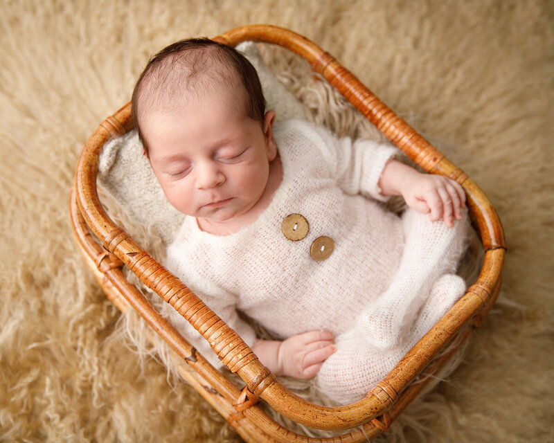 Newborn in crate prop