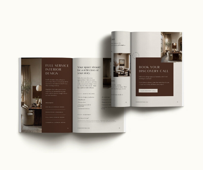 Interior designer pricing guide template Sage & Stone 2