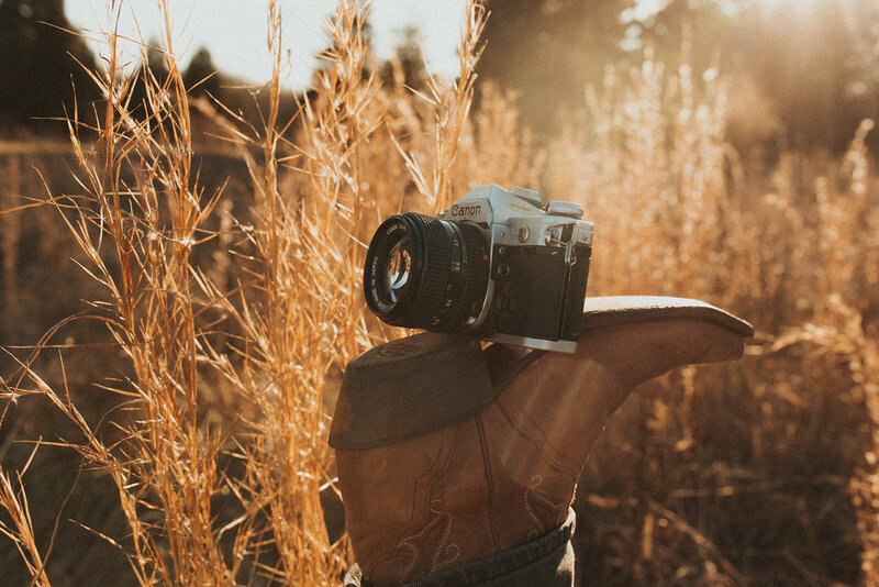 a photograph of a film camera