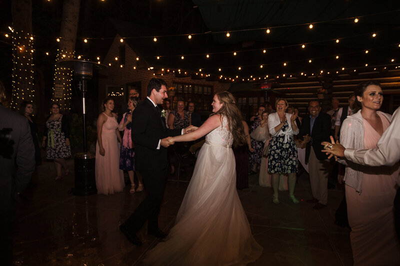 bride and groom dancing during first dance