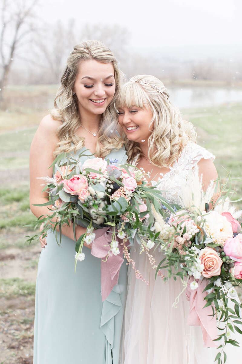 bridesmaid photo at camelot ranch events billings montana