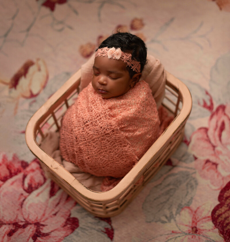 IN home newborn session baby girl los angeles