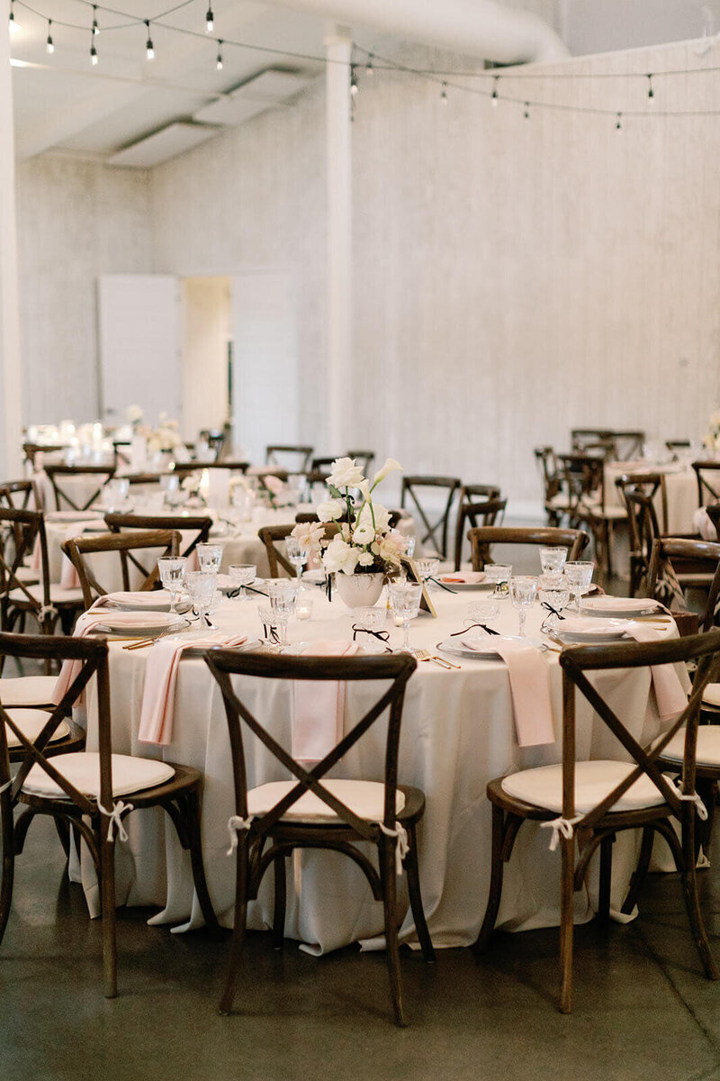 Beautiful tablescape with flowers and cutlery