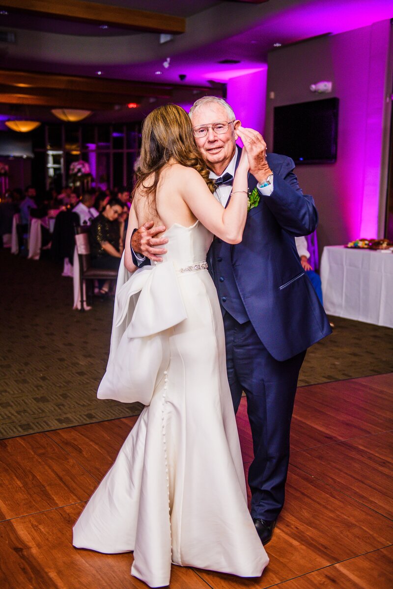 bride and father dancing during reception emotional moment Sedona Golf Resort