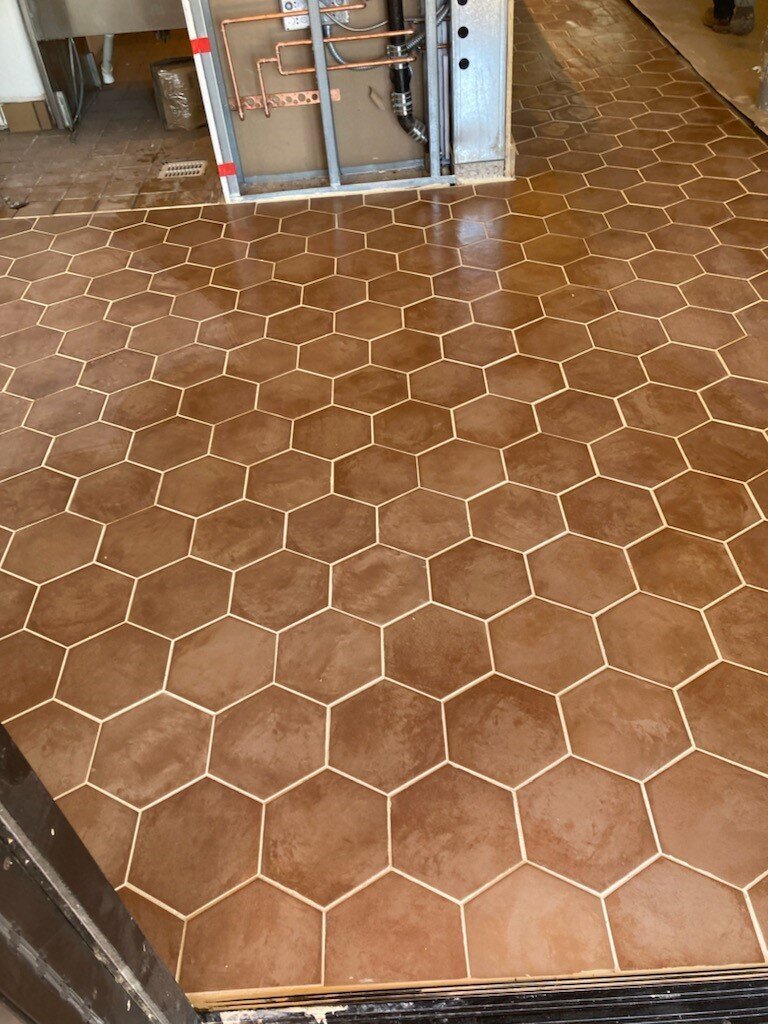 Floor Tech Hexagon Tile Flooring Office Building