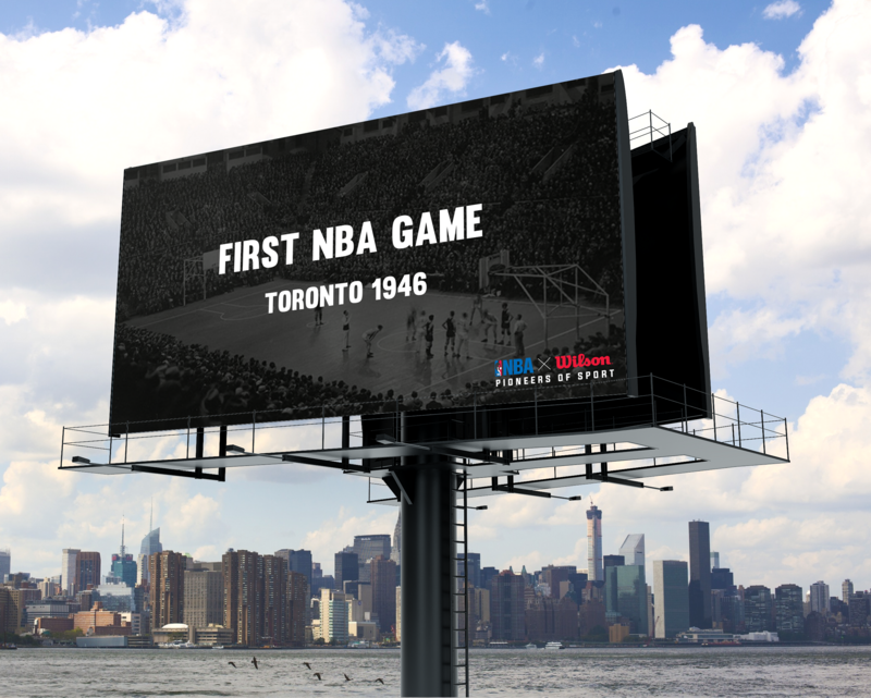 FIRST NBA GAME BILLBOARD