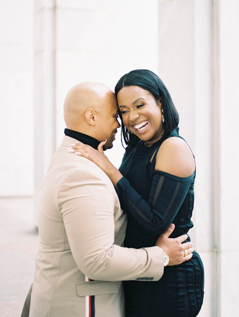 Couple laughing with eachother