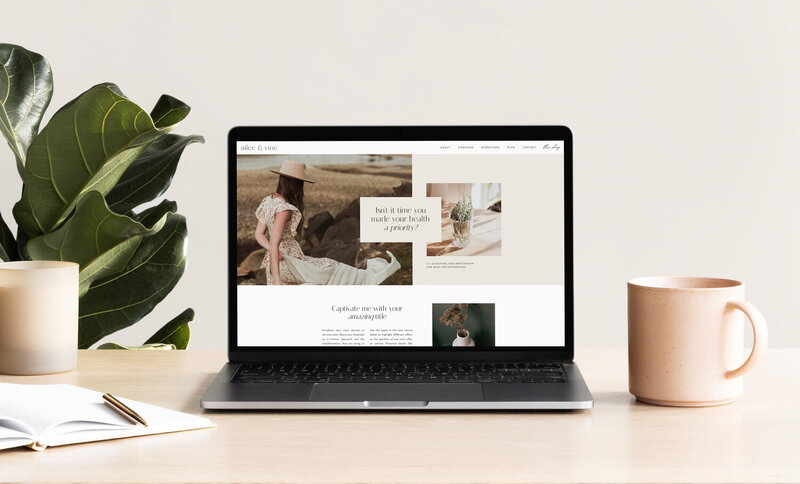 Showit website template for health and wellness coaches by The Creative Accent