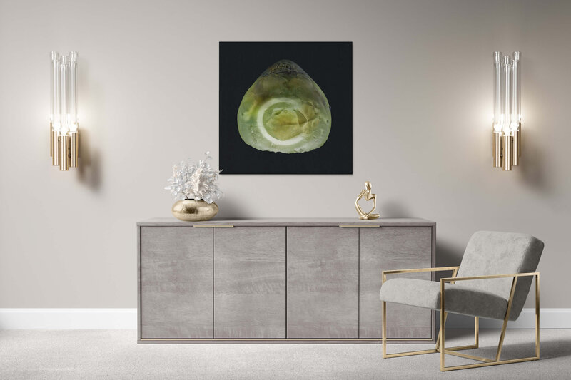 Fine Art Canvas featuring Project Stardust micrometeorite NMM 1448 for luxury interior design