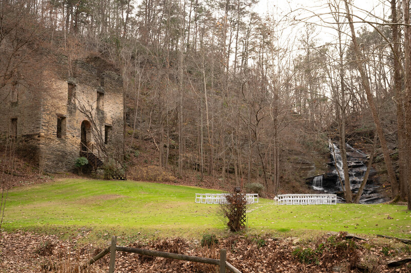 Historic ruins in nature setting wedding venue Atlanta GA