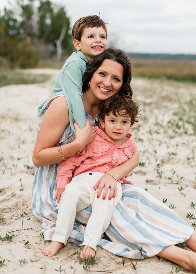 Photographer and family in Charleston, SC