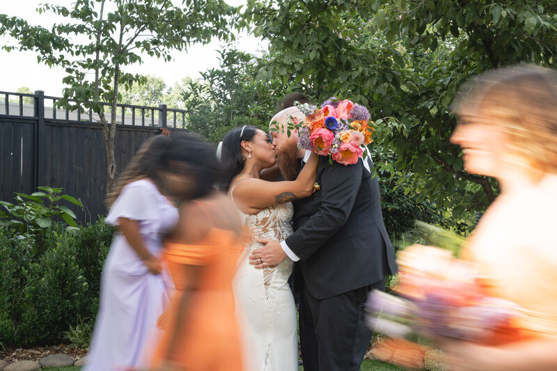 Bride and Groom garden wedding in atlanta, georgia