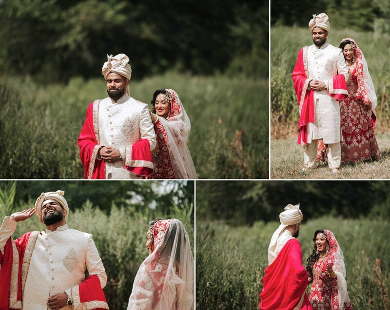 South Asian bride and groom in New Jersey.