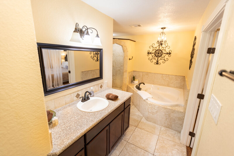 Bathroom in Hotel suite in Wimberley Texas