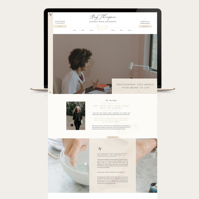 Handcrafting Heartfelt Brand & Website Designs for Female Creatives |  Showit | Showit Templates | by Viva la Violet | Amy Thompson