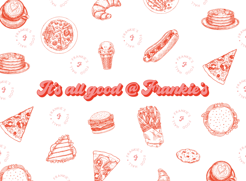 Frankie's Foodhall Brand Pattern, Branding Project by Leithal and Co