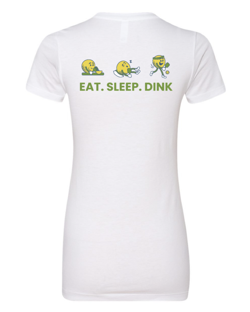 white pickleball short sleeve shirt