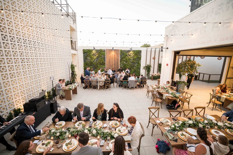 Hart and Main's Courtyard serves as the perfect spot for outdoor ding 
