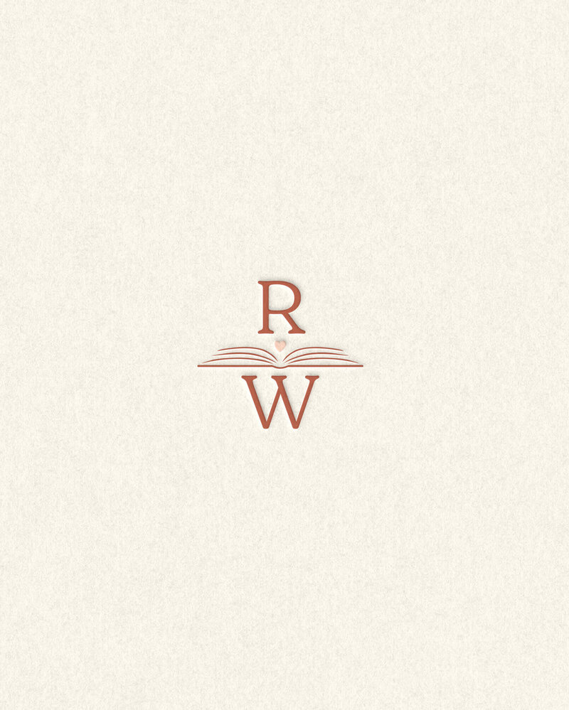 Pretty feminine logomark design for romance author