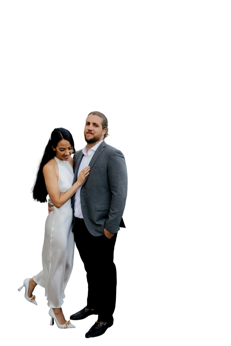Stylish Couple in an Editorial Style Wedding Portrait in St Pete Fl