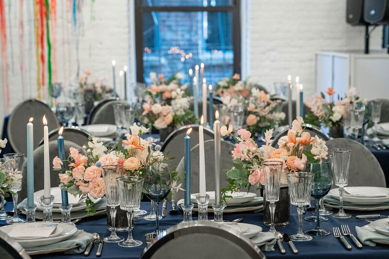 Adorable bridal suite for this beautiful fall/winter intimate wedding styled shoot
