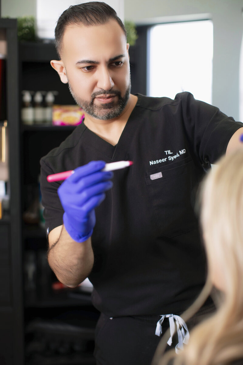 Anatomy-based injectable consultation with Dr. Syed at The Injectables Lounge
