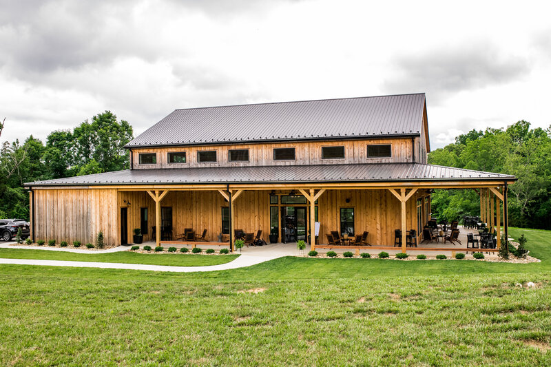 The Barn and reception area at Cedar Oaks Farm. A wedding venue destination spot for dream weddings