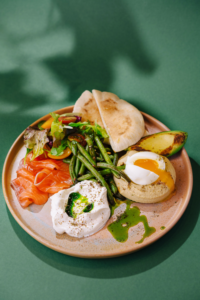 Brunch spot MT Holly NJ. gourmet-breakfast-platter-with-poached-eggs Affordable walkable brunch spot. 