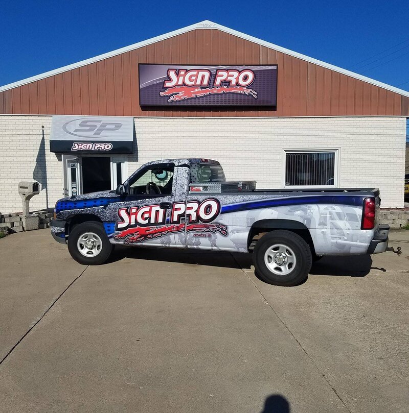 Vehicle wrap by Sign Pro