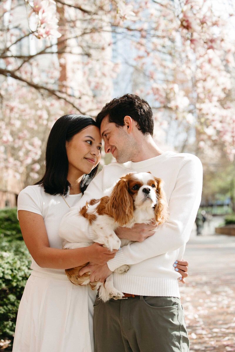 Bride and groom walk up memorial steps at their DC wedding