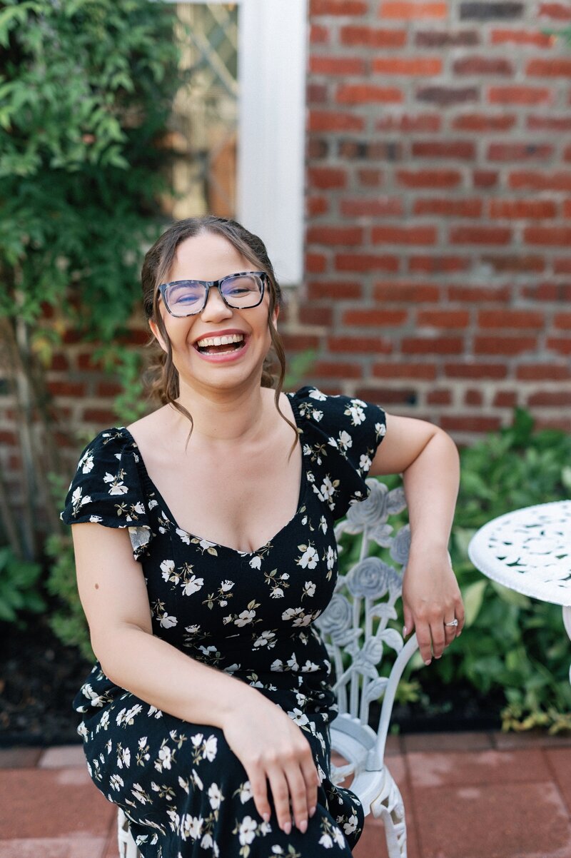 headshot of a brunette woman